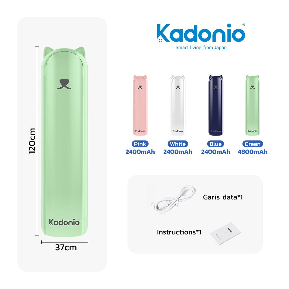 Kadonio 3IN1 FAN Powerbank/Fan/Sprayer  - Green