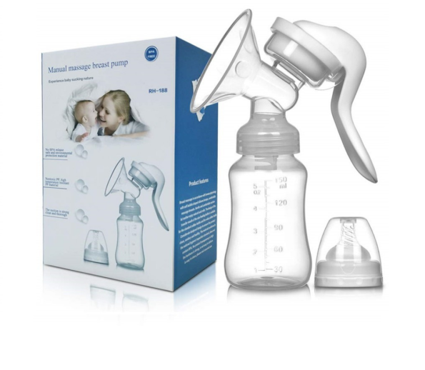 White Label Blue Manual Breast Pump Metele