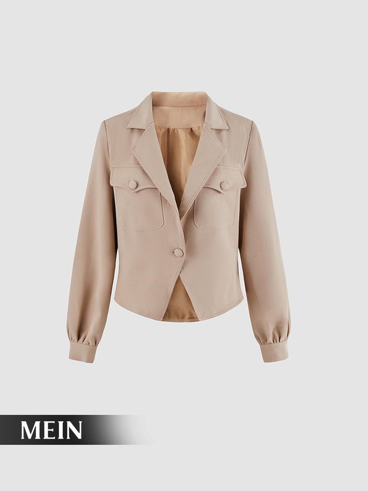 MEIN Blazer Wanita Khaki Cropped-Khaki-L