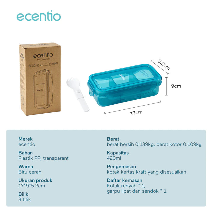 ecentio-420ml food container fresh-keeping box snack box