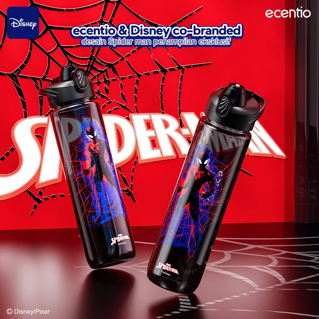 ecentio 1000ml Spiderman plastic outdoor cup new