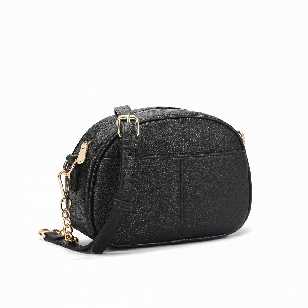 Tas Selempang Crossbody Bag Zipper Wanita - Hitam