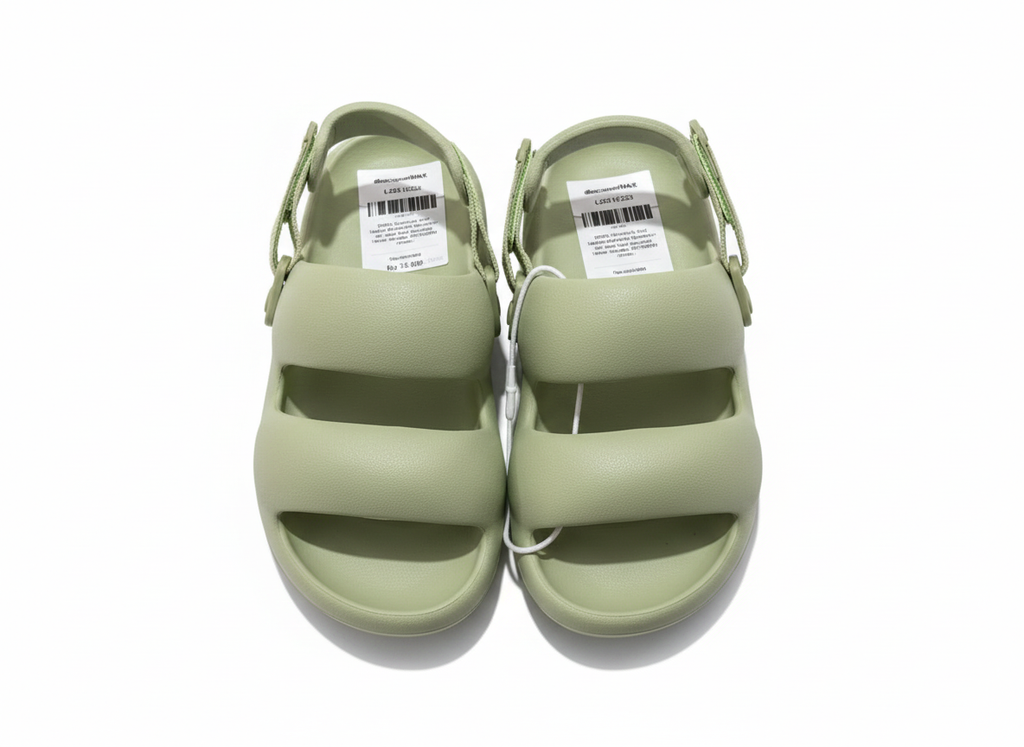 POSE Women’s 2in1 Velcro Rmaxpro Slippers – 38° Soft Sole, Non-Slip Home Sandals - Green - 37-38
