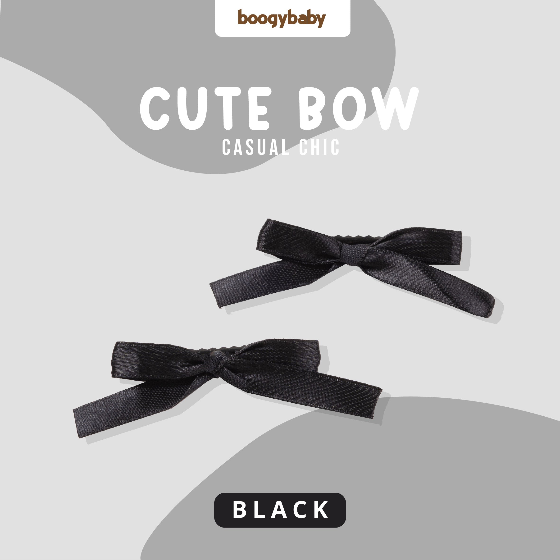 Boogybaby - Casual Chic - Cute Bow set isi 2 - Hitam