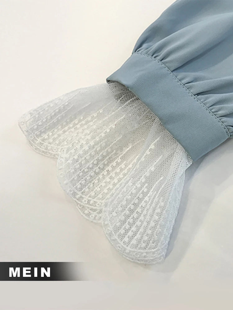 MEIN Urban Kemeja Wanita L/S Biru Casual 866-blue-M