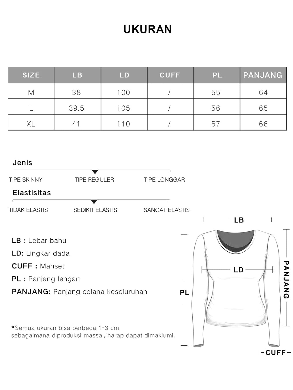 MEIN Urban Kemeja Wanita L/S Biru Casual 866-blue-M