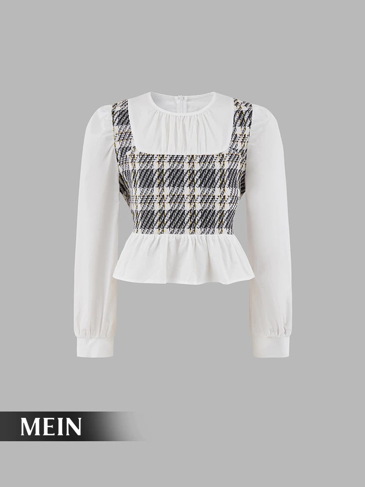 MEIN Urban Kaos Balon Lengan Wanita dengan Desain Layer 5461-White-XL