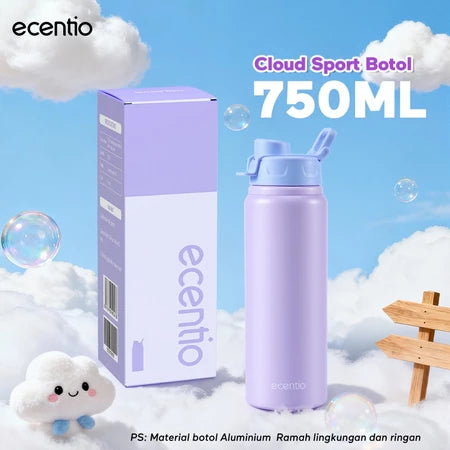 Ecentio-750ml aluminum water bottle (purple)