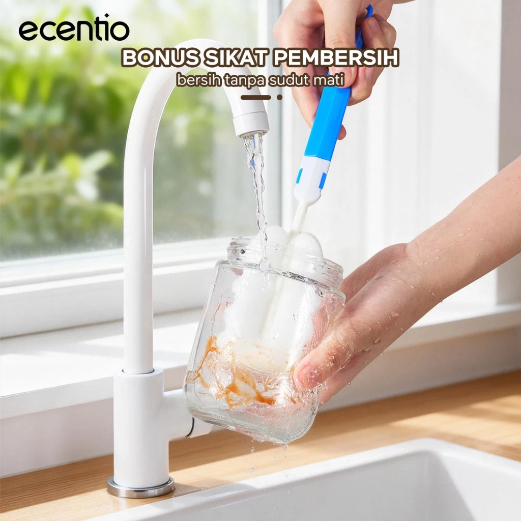 ecentio - 6-piece set of airtight glass food containers