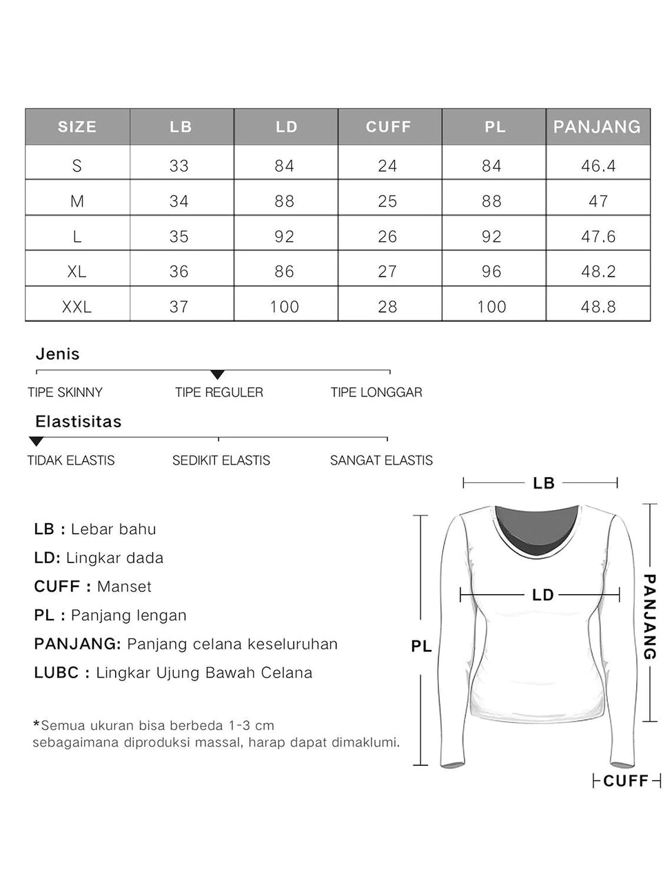 MEIN Urban Kaos Balon Lengan Wanita dengan Desain Layer 5461-White-M