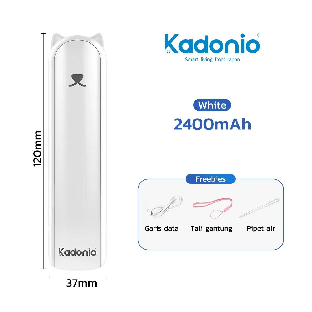 Kadonio 3IN1 FAN Powerbank/Fan/Sprayer - White