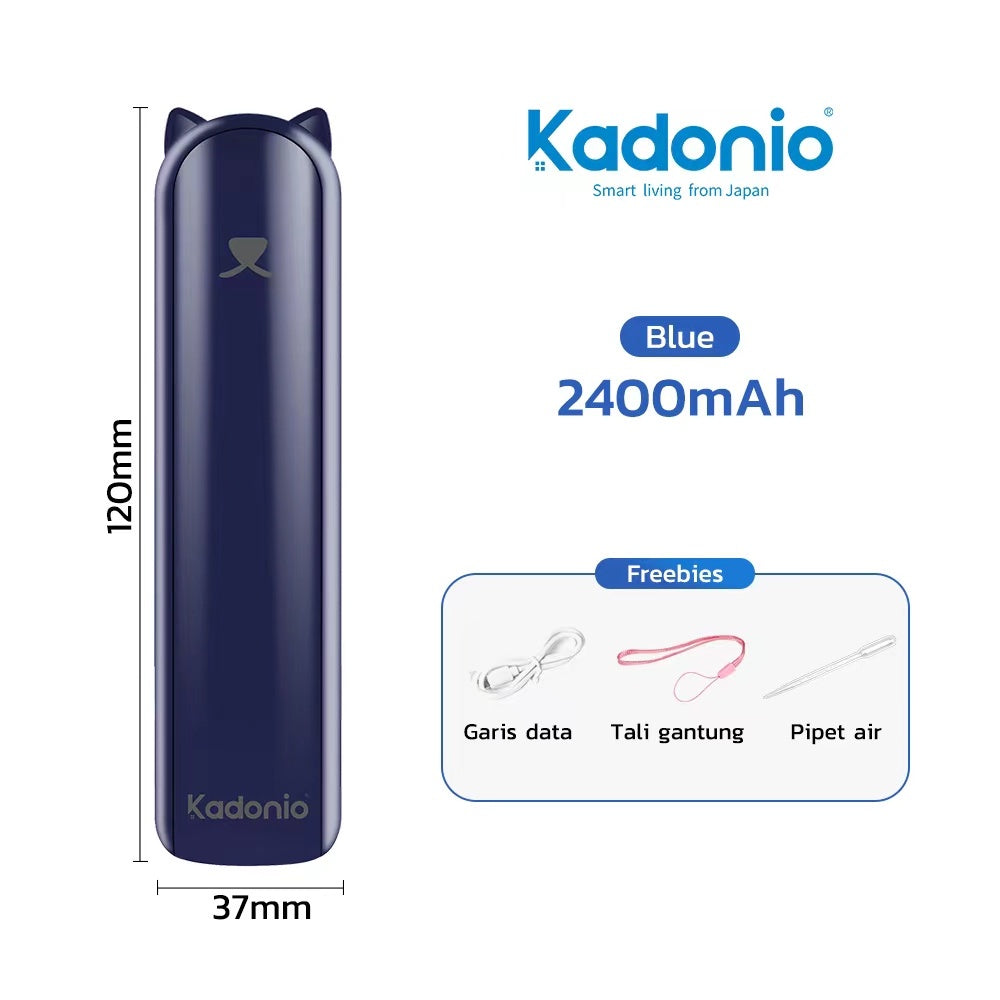 Kadonio 3IN1 FAN Powerbank/Fan/Sprayer - Dark Blue