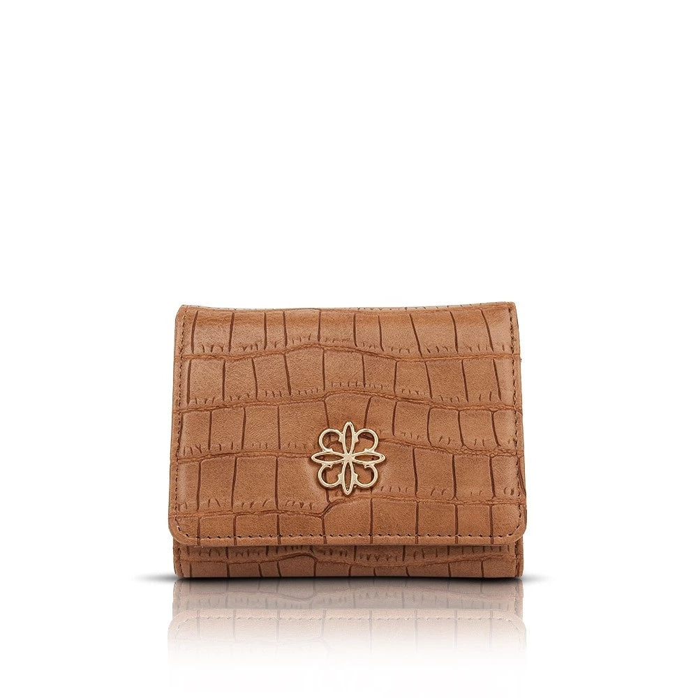 Caitlin Dompet Lipat Kecil Small Flap Wallet - Krem Motif